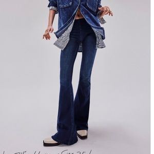 Penny pull on flare jeans